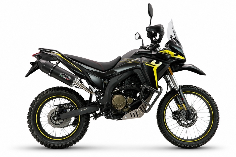 Esapament GPR compatibil cu Voge 300Rally 2025 Evacuare slip-on omologata, inclusiv db killer detașabil, cot de legătură și catalizator,Furore Nero