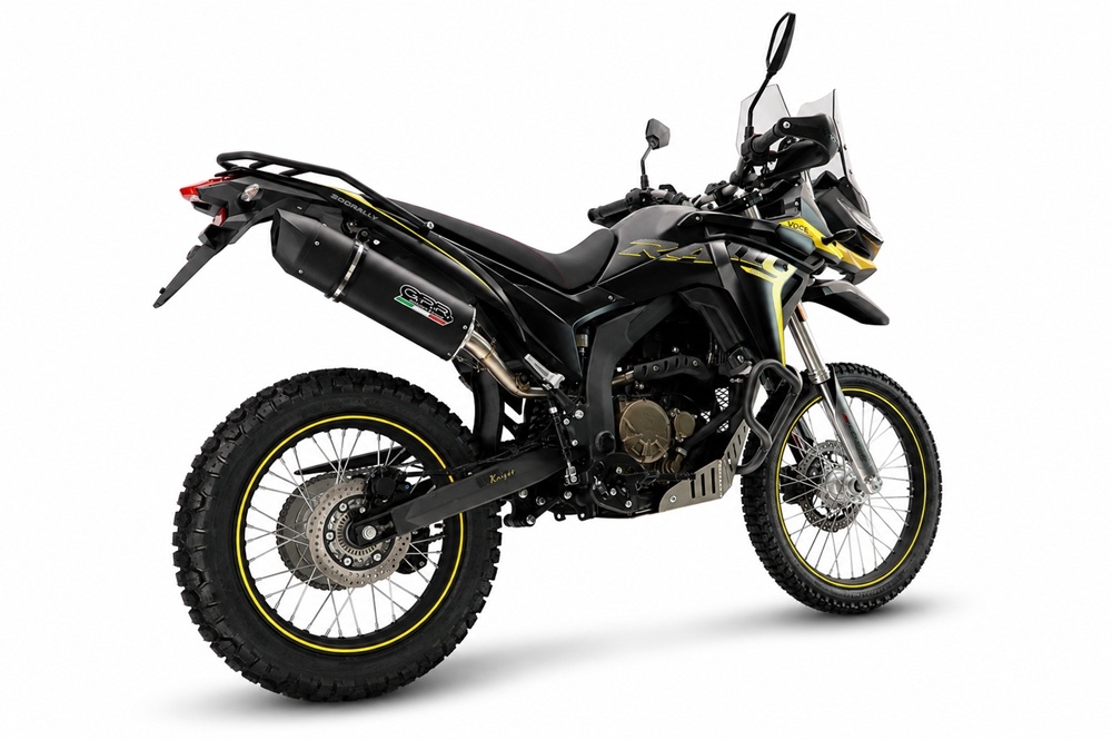 Esapament GPR compatibil cu Voge 300Rally 2025 Evacuare slip-on omologata, inclusiv db killer detașabil, cot de legătură și catalizator,Furore Nero