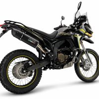 Esapament GPR compatibil cu Voge 300Rally 2025 Evacuare slip-on omologata, inclusiv db killer detașabil, cot de legătură și catalizator,Furore Nero