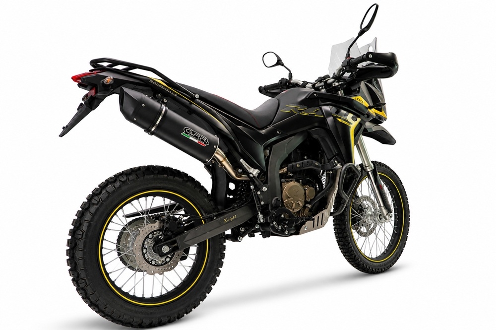 Esapament GPR compatibil cu Voge 300Rally 2025 Evacuare slip-on omologata, inclusiv db killer detașabil, cot de legătură și catalizator,Furore Nero