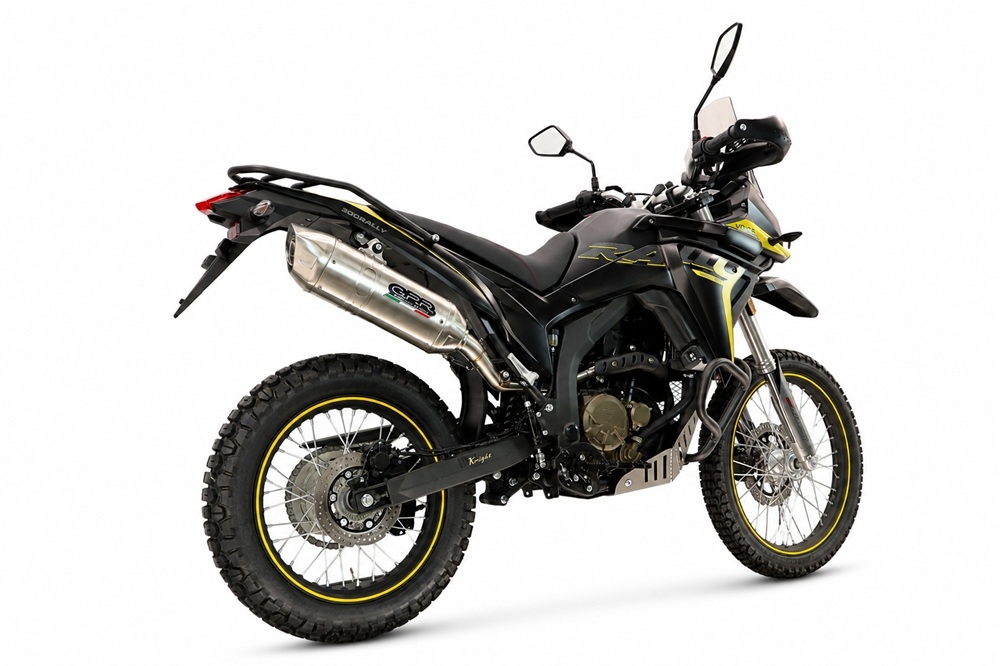 Esapament GPR compatibil cu Voge 300Rally 2025 Evacuare slip-on omologata, inclusiv db killer detașabil, cot de legătură și catalizator,Furore-X Inox