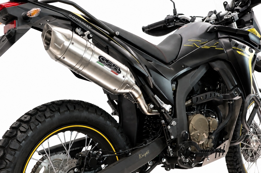 Esapament GPR compatibil cu Voge 300Rally 2025 Evacuare slip-on omologata, inclusiv db killer detașabil, cot de legătură și catalizator,Furore-X Inox