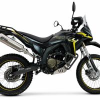 Esapament GPR compatibil cu Voge 300Rally 2025 Evacuare slip-on omologata, inclusiv db killer detașabil, cot de legătură și catalizator,Satinox 