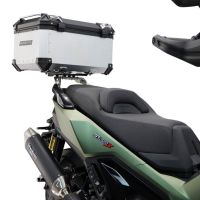 Top case GPR TECH  Voge SR 450 X 2026/2027 e5 plus Topcase din aluminiu, culoare argintie, inclusiv portbagaj și placă specifică Capacitate 45 litri.