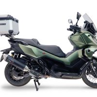 Top case GPR TECH  Voge SR 450 X 2026/2027 e5 plus Topcase din aluminiu, culoare argintie, inclusiv portbagaj și placă specifică Capacitate 35 litri.