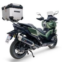 Top case GPR TECH  Voge SR 450 X 2026/2027 e5 plus Topcase din aluminiu, culoare argintie, inclusiv portbagaj și placă specifică Capacitate 35 litri.
