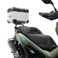 Top case GPR TECH  Voge SR 450 X 2026/2027 e5 plus Topcase din aluminiu, culoare argintie, inclusiv portbagaj și placă specifică Capacitate 26 litri.
