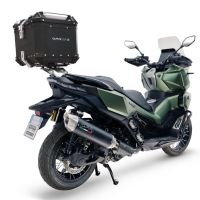 Top case GPR TECH  Voge SR 450 X 2026/2027 e5 plus Topcase din aluminiu, culoare neagră, inclusiv portbagaj și placă specifică Capacitate 26 litri.