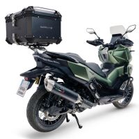 Top case GPR TECH  Voge SR 450 X 2026/2027 e5 plus Topcase din aluminiu, culoare neagră, inclusiv portbagaj și placă specifică Capacitate 45 litri.
