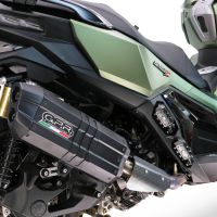 GPR exhaust compatible with Voge SR 450 X 2026-2027, Hyper Sonic Black Titanium, Racing full system exhaust, including removable db killer/spark arrestor 