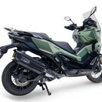 Esapament GPR compatibil cu Voge SR 450 X 2026 Sistem complet de evacuare de curse, inclusiv db killer/parascântei detașabil,Hyper Sonic Black Titanium