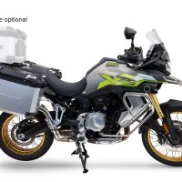 GPR TECH compatible with  Voge 900DSX 2024/2025 e5 GPR TECH Pair of side cases aluminum made with contoured right side, black color with specific pannier silver holder Capacity 38 LT. + 32 LT.