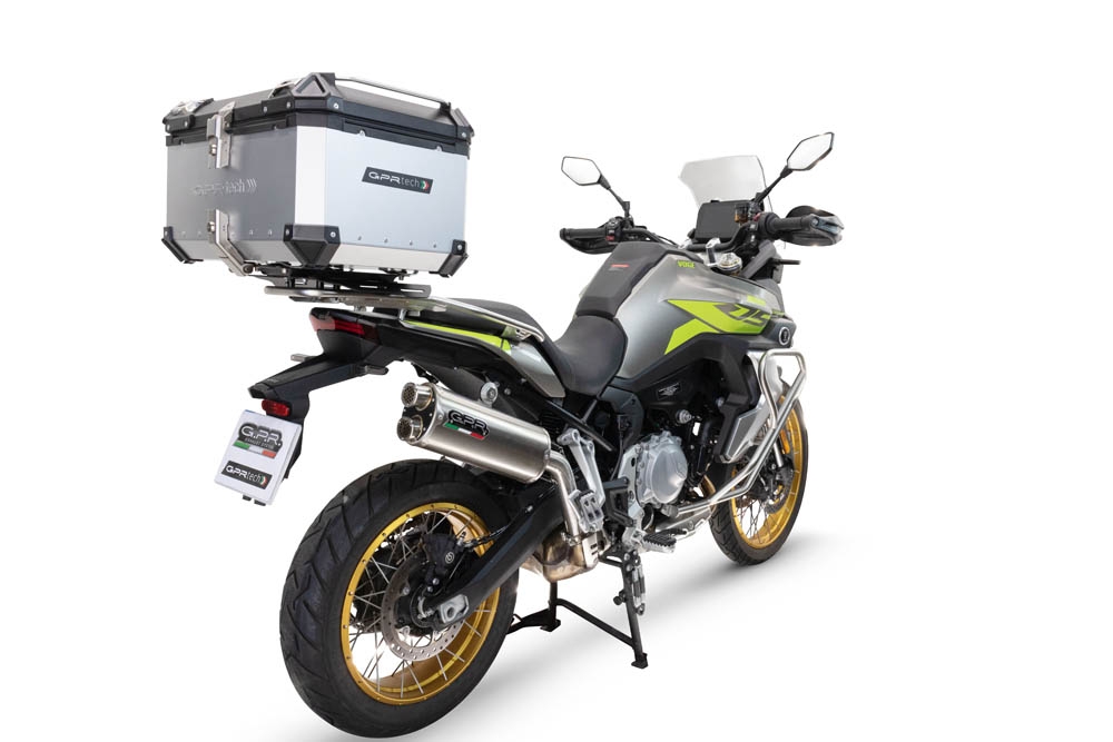 GPR TECH compatible with  Voge 900DSX 2024/2025 e5 GPR TECH Top case in aluminum, silver color with specific plate included Capacity 45 LT.