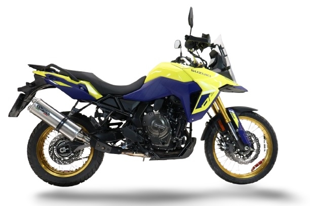 Esapament GPR compatibil cu Suzuki V-STROM DL 800 DE - SE 2023 Evacuare slip-on omologata, inclusiv db killer detașabil și cot de legătură,Dual Inox