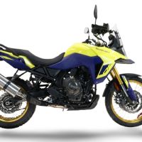 Esapament GPR compatibil cu Suzuki V-STROM DL 800 DE - SE 2023 Evacuare slip-on omologata, inclusiv db killer detașabil și cot de legătură,Dual Inox