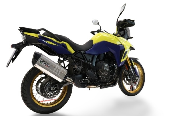 Esapament GPR compatibil cu Suzuki V-STROM DL 800 DE - SE 2023 Evacuare slip-on omologata, inclusiv db killer detașabil și cot de legătură,Hyper Sonic Titanium