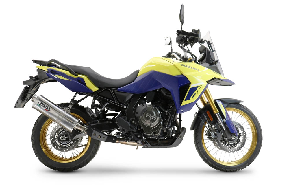 Esapament compatibil cu Suzuki V-STROM DL 800 DE - SE 2023 Evacuare slip-on omologata, inclusiv db killer detașabil și cot de legătură,Trioval