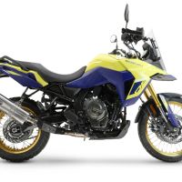 Esapament compatibil cu Suzuki V-STROM DL 800 DE - SE 2023 Evacuare slip-on omologata, inclusiv db killer detașabil și cot de legătură,Trioval