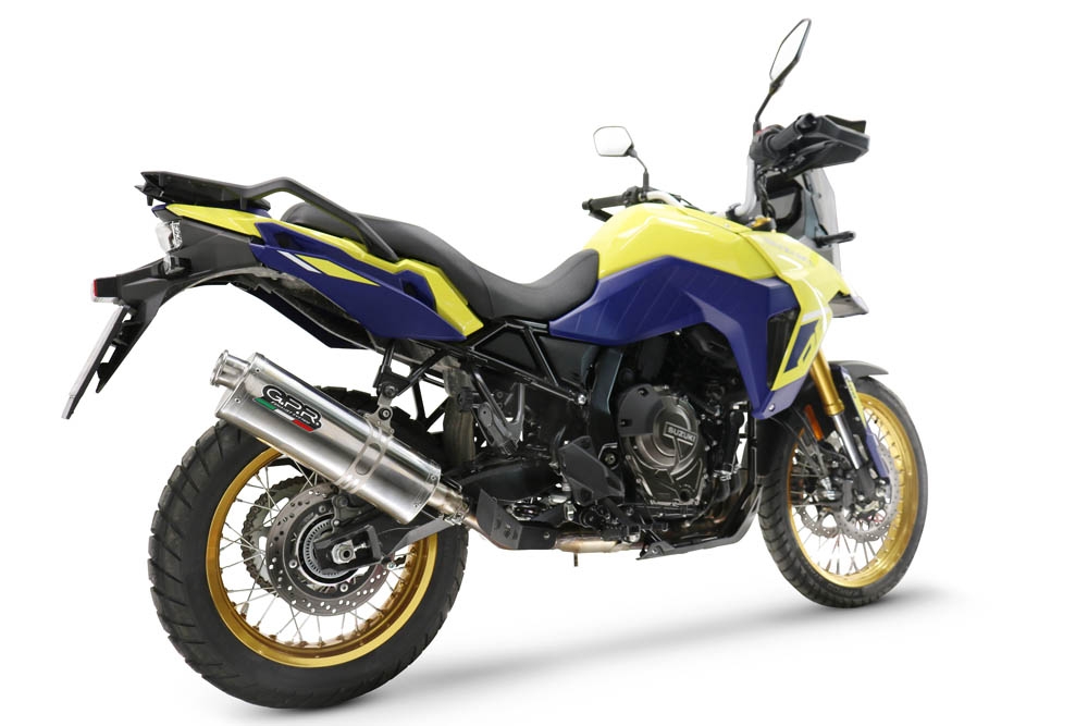 Esapament compatibil cu Suzuki V-STROM DL 800 DE - SE 2023 Evacuare slip-on omologata, inclusiv db killer detașabil și cot de legătură,Trioval