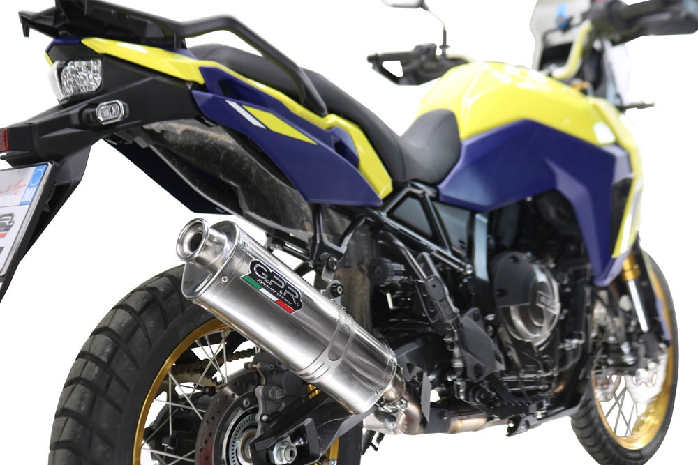 Esapament compatibil cu Suzuki V-STROM DL 800 DE - SE 2023 Evacuare slip-on omologata, inclusiv db killer detașabil și cot de legătură,Trioval