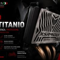 TECH ile uyumlu  Yamaha Xsr 900 2022/2024 e5 Protecție pentru radiator din titan 