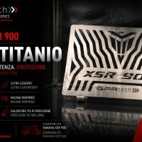 TECH ile uyumlu  Yamaha Xsr 900 2022/2024 e5 Protecție pentru radiator din titan 