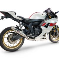 Esapament GPR compatibil cu Yamaha YZF R7 2021 Sistem complet de evacuare legal pentru țările din Marea Britanie și din afara UE, inclusiv db killer detașabil,Deeptone Inox