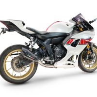 Esapament GPR compatibil cu Yamaha YZF R7 2021 Sistem complet de evacuare legal omologat, inclusiv db killer și catalizator detașabil,GP-Revo Black Titanium