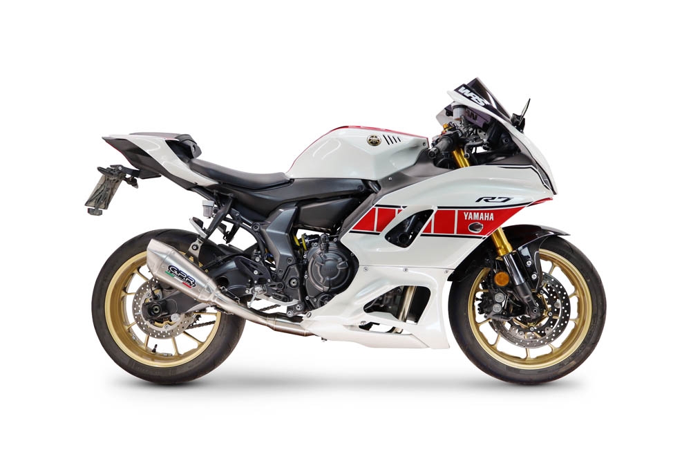 Esapament GPR compatibil cu Yamaha YZF R7 2021 Sistem complet de evacuare Racing, inclusiv db killer detașabil,GP-Revo Titanium
