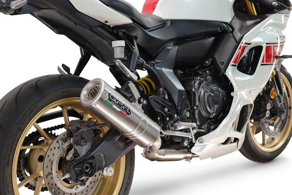 Esapament GPR compatibil cu Yamaha YZF R7 2021 Sistem complet de evacuare legal omologat, inclusiv db killer și catalizator detașabil,M3 Inox 