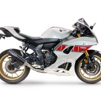 Esapament GPR compatibil cu Yamaha YZF R7 2021 Sistem complet de evacuare legal omologat, inclusiv db killer și catalizator detașabil,M3 Black Titanium