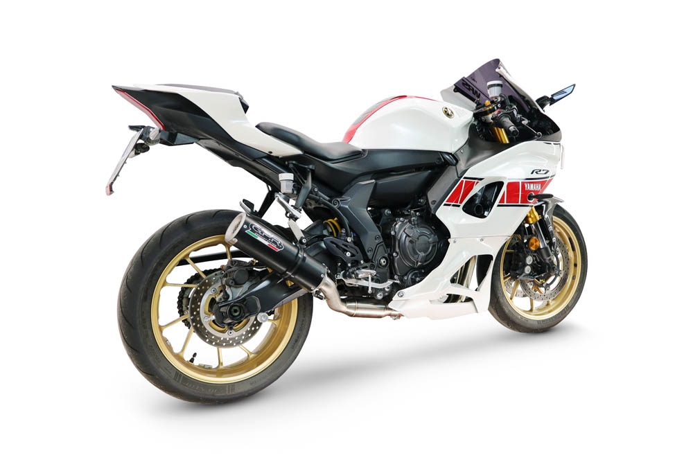 Esapament GPR compatibil cu Yamaha YZF R7 2021 Sistem complet de evacuare legal omologat, inclusiv db killer și catalizator detașabil,M3 Black Titanium