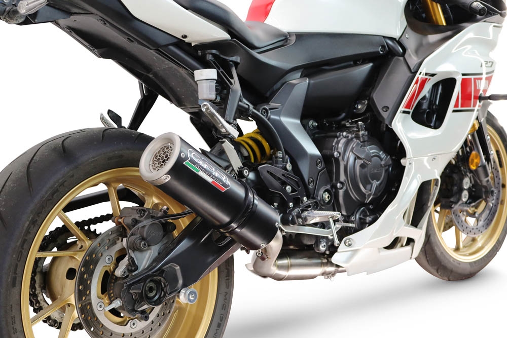Esapament GPR compatibil cu Yamaha YZF R7 2021 Sistem complet de evacuare legal omologat, inclusiv db killer și catalizator detașabil,M3 Black Titanium