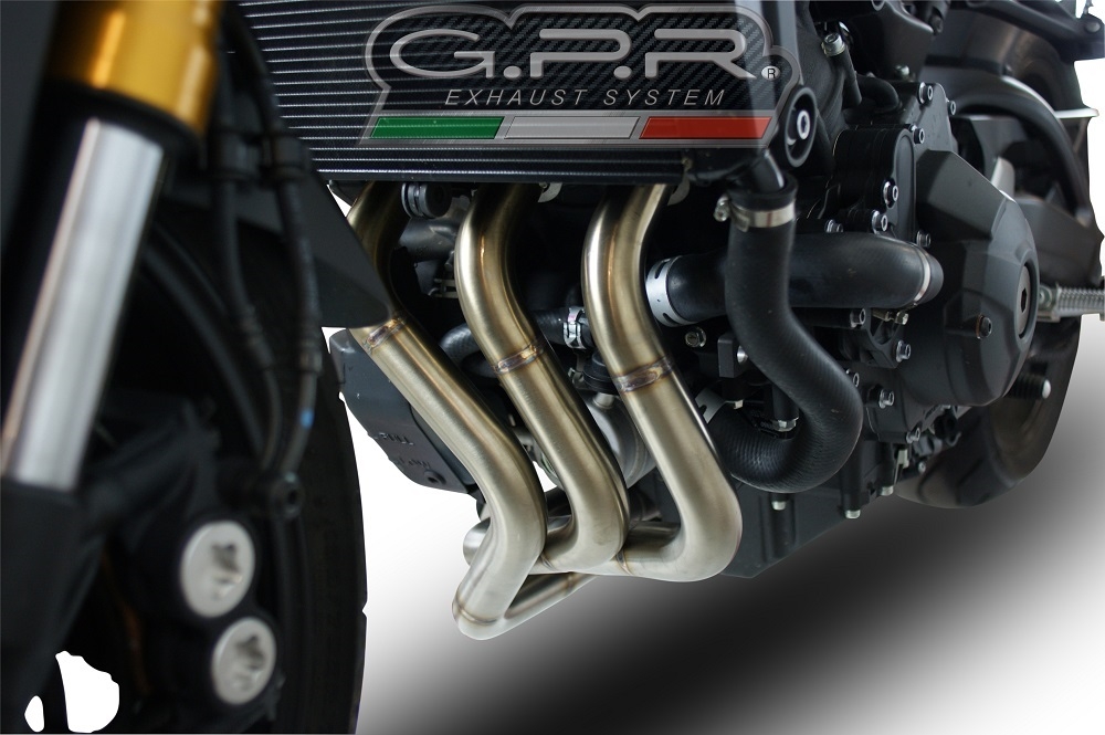 Exhaust compatible with Yamaha Mt-09 2021-2023, M3 Black Titanium, Racing full system exhaust, including removable db killer