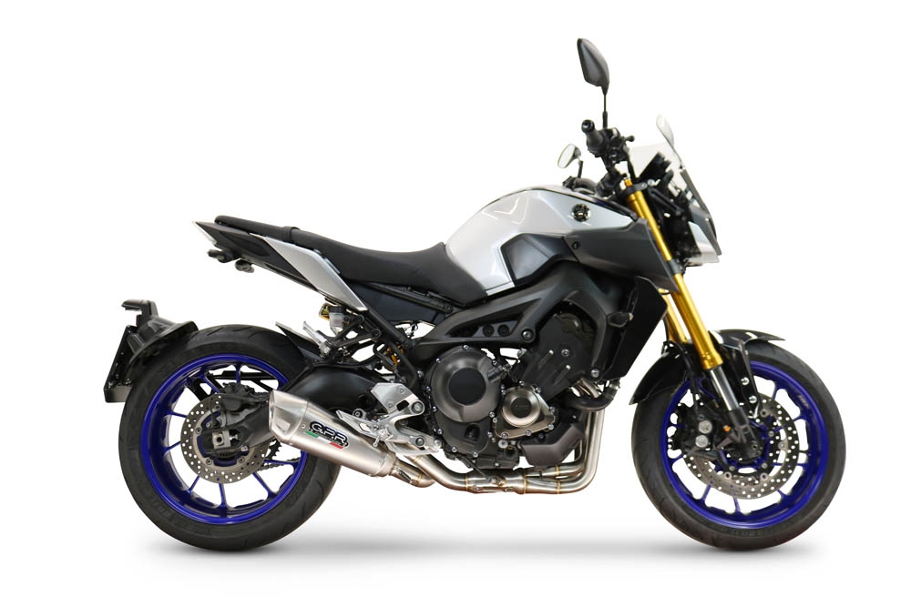 GPR exhaust compatible with  Yamaha FZ-09 2014-2016, GP-Revo Titanium, Full system including silencer approved for noise,db killer and catalyst, EPA-compliant compliant for inspection 