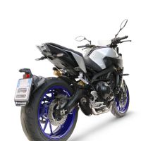 Esapament GPR compatibil cu Yamaha Mt-09 2014 Sistem de evacuare complet de curse, inclusiv db killer detașabil,GP-Revo Black Titanium