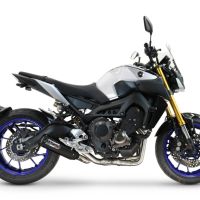 GPR exhaust compatible with Yamaha Mt-09 Tracer 900 2015-2020, M3 Black Titanium, Racing full system exhaust, including removable db killer 
