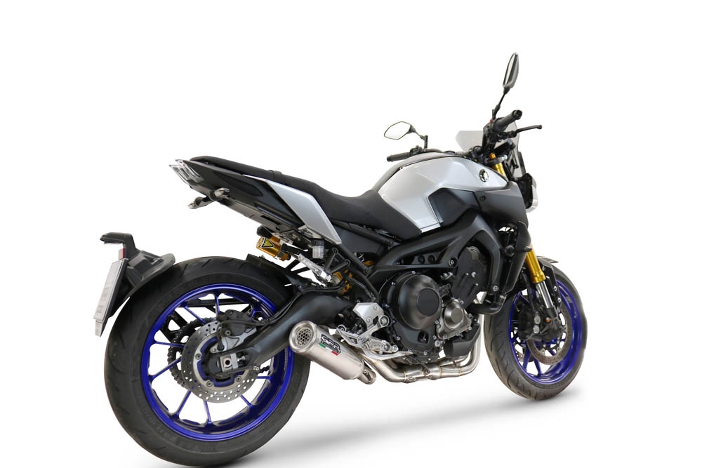 Esapament GPR compatibil cu Yamaha Mt-09 2014 Sistem complet de evacuare legal omologat, inclusiv db killer și catalizator detașabil,M3 Inox 