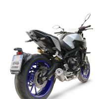 Esapament GPR compatibil cu Yamaha Mt-09 2014 Sistem complet de evacuare legal omologat, inclusiv db killer și catalizator detașabil,M3 Inox 