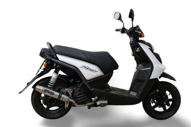 Esapament compatibil cu Yamaha BW'S 125 2010 Sistem complet de evacuare Racing, inclusiv db killer detașabil,Deeptone Inox