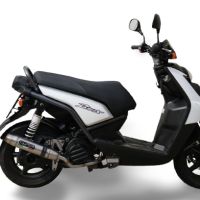 Esapament compatibil cu Yamaha BW'S 125 2010 Sistem complet de evacuare Racing, inclusiv db killer detașabil,Deeptone Inox