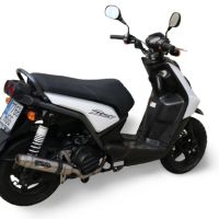 Esapament compatibil cu Yamaha BW'S 125 2010 Sistem complet de evacuare Racing, inclusiv db killer detașabil,Deeptone Inox