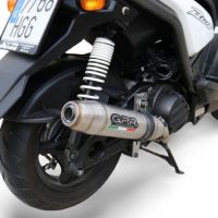Esapament compatibil cu Yamaha BW'S 125 2010 Sistem complet de evacuare Racing, inclusiv db killer detașabil,Deeptone Inox