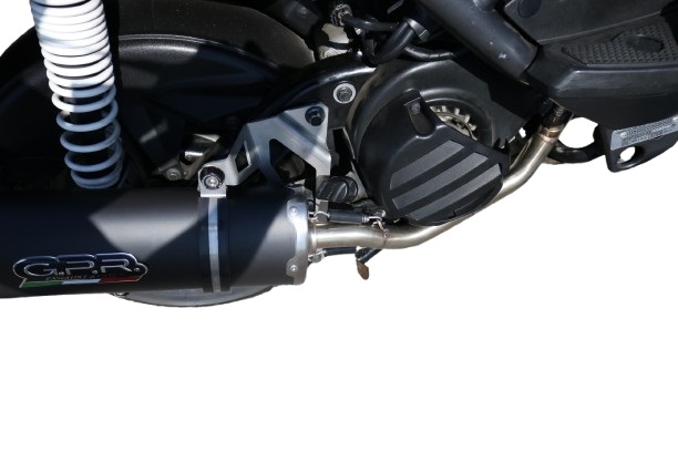 Exhaust compatible with Yamaha BW'S 125 2010-2013, Furore Nero, Racing full system exhaust, including removable db killer