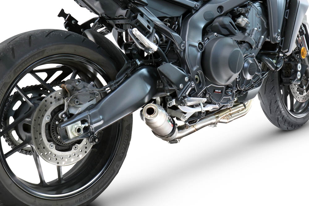 GPR exhaust compatible with Yamaha Mt-09 2025-2026, Deeptone Inox, Racing full system exhaust, including removable db killer 
