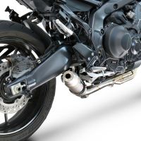 GPR exhaust compatible with Yamaha Mt-09 2025-2026, Deeptone Inox, Racing full system exhaust, including removable db killer 