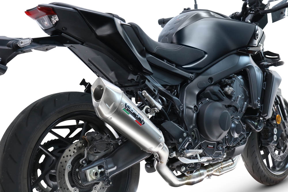 Esapament GPR compatibil cu Yamaha Mt-09 2025 Amortizor omologat pentru zgomot, inclusiv linie completă, db killer și catalizator conform pentru inspecție,GP-Revo Titanium