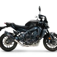 Esapament GPR compatibil cu Yamaha Mt-09 2025 Amortizor omologat pentru zgomot, inclusiv linie completă, db killer și catalizator conform pentru inspecție,GP-Revo Black Titanium