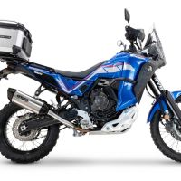 Exhaust compatible with Yamaha Tenere 700 2024-2025, Furore-X Titanio, Homologated legal slip-on exhaust including removable db killer and link pipe
