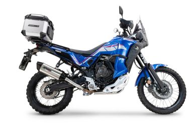 Exhaust compatible with Yamaha Tenere 700 2024-2025, Furore-X Titanio, Homologated legal slip-on exhaust including removable db killer and link pipe